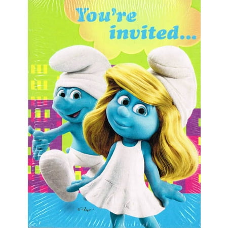 Smurfs Invitations w/ Envelopes (8ct)