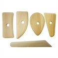 thumbnail image 1 of 5-Piece Wooden Scrapers Clay Pottery Tools, 1 of 4