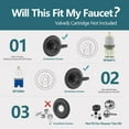 thumbnail image 2 of Replacement 5" Dual Shower Combo Faucet Tub Trim Kit for Delta 13/14 Series, High Pressure Round Rain Shower Head& Handheld Set Faucet System, Matte Black (Valve& Catridge Not Inclued), 2 of 9