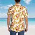 thumbnail image 4 of Fotbe mouse holiday Pattern Hawaiian Shirt for Men Unisex Summer Beach Casual Short Sleeve Cotton Linen Button Down Shirts,Small, 4 of 7