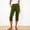 Army Green, variant on Women's Casual Cropped Pants Solid Color Sporty Button Elastic Waist Side Pocket Split Hem Bottoms for Women Daily