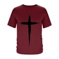 thumbnail image 4 of Yaoyar Men’s Novelty T-Shirts Jesus Cross Faith Casual Crewneck Short Sleeve Shirt Christian Shirts for Men Workout Tees, 4 of 5