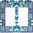 thumbnail image 6 of Metal Light Switch Plate Cover Blue Teal Mosaic Tile Pattern TIL006, 6 of 13