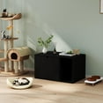 thumbnail image 2 of 31.3"x19.7" x 17.7" Modern Simplicity Litterbox Enclosure, Engineered Wood Corner Litter Box Enclosure, Decorative Cat Litter Box Enclosed for Bedroom, Living Room, Black, 2 of 14