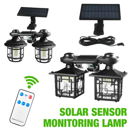

Solar Lights Outdoor Waterproof 192LED IP65 Super Bright Solar Sensor Lamp Adjustable Head Wide Lighting Angle With Remote control
