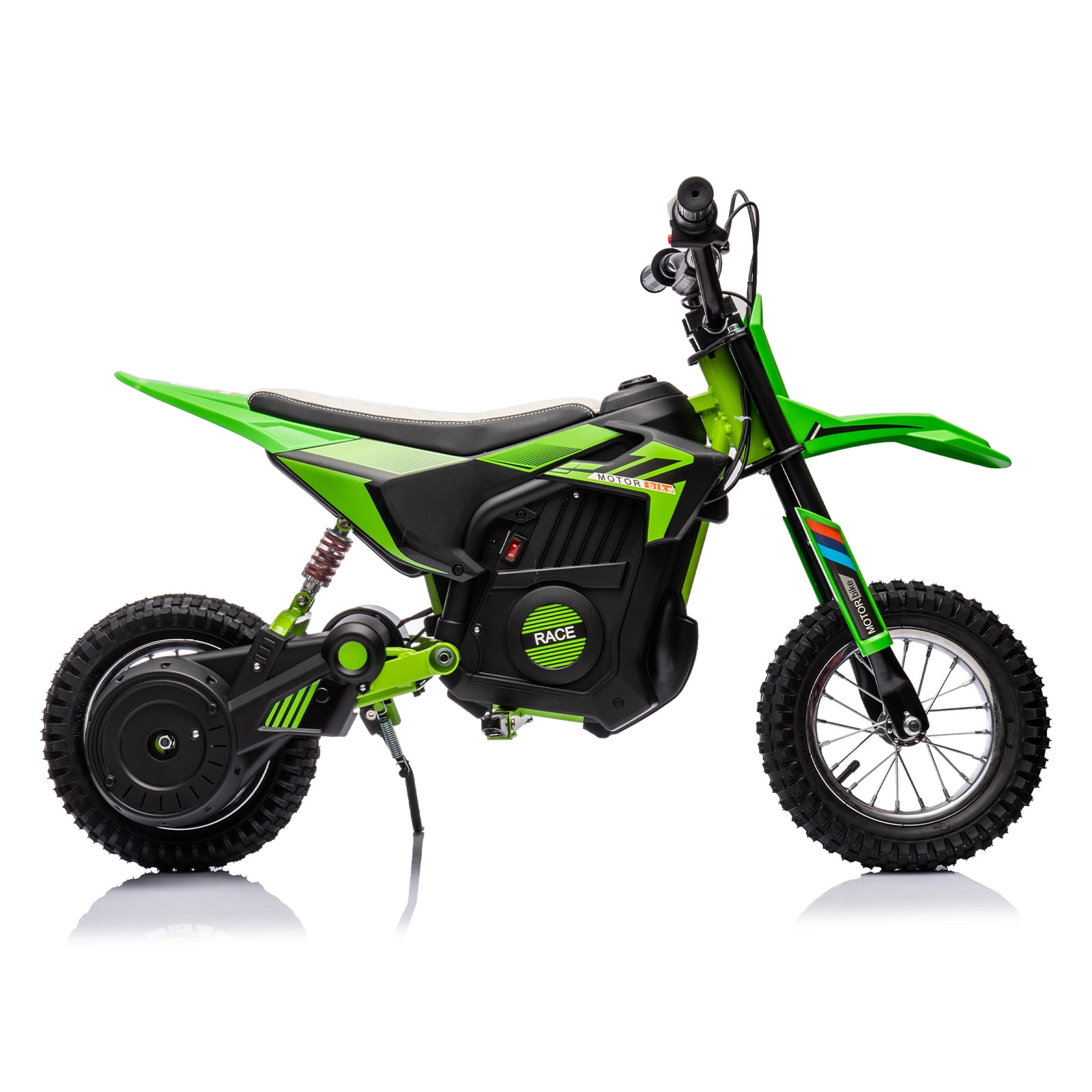 24V 250W Electric Dirt Bike for Kids, 3 Speed Modes Teen Electric Motorcycle Up to 20.6 MPH& 19 Miles Long-Range, Dual Suspension & Disc Brake, 16" Sturdy Tire