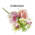 thumbnail image 3 of Ramo De Rosas Artificiales De Seda, Flores Artificiales Realistas, Centro De Mesa Para Decoración Del Hogar, Ideal Para Mesa De Comedor O Sala De Estar, Multicolor, 3 of 9
