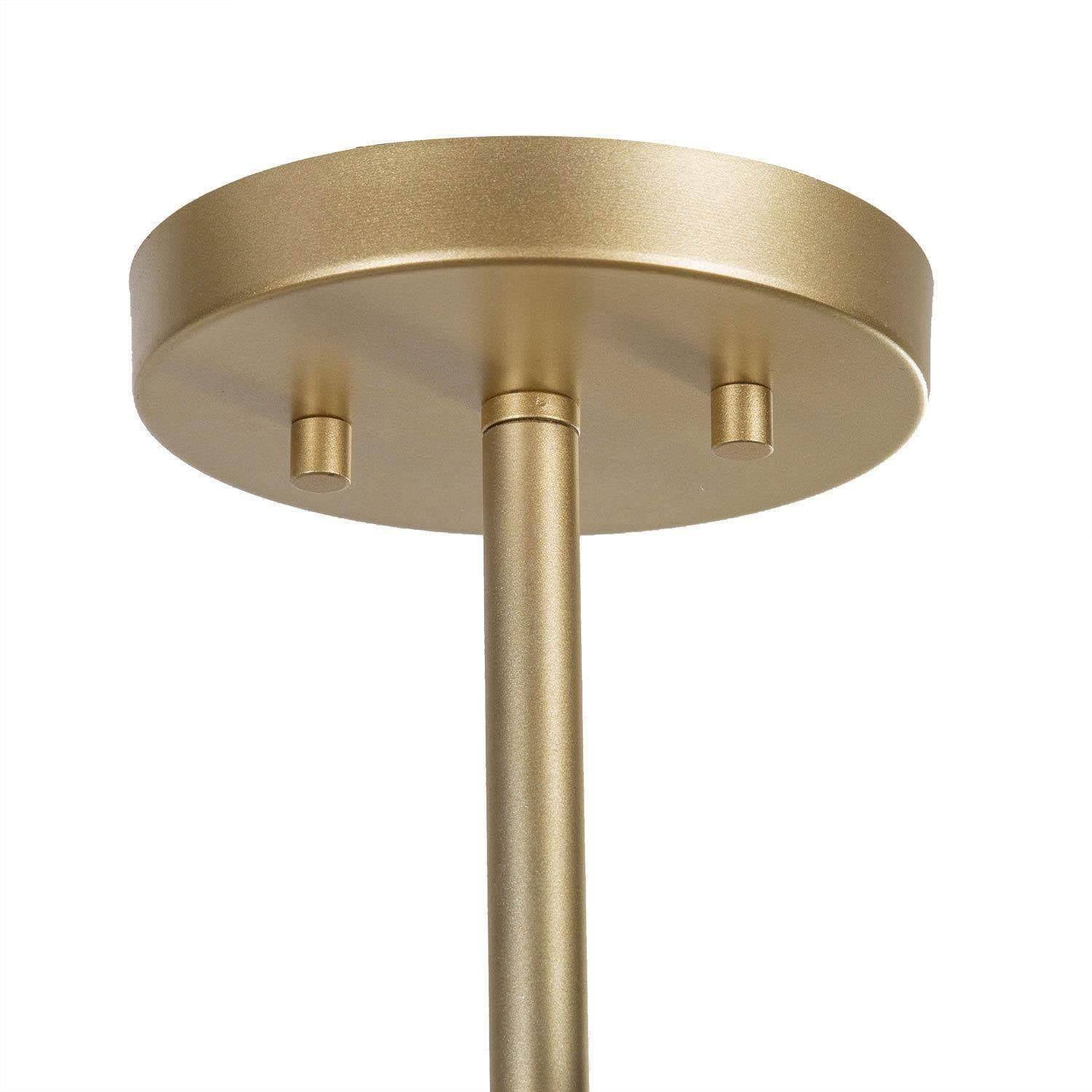 LNC 6-Light Matte Gold and Clear Glass LED Flush Mount, Bubble Modern Farmhouse Style