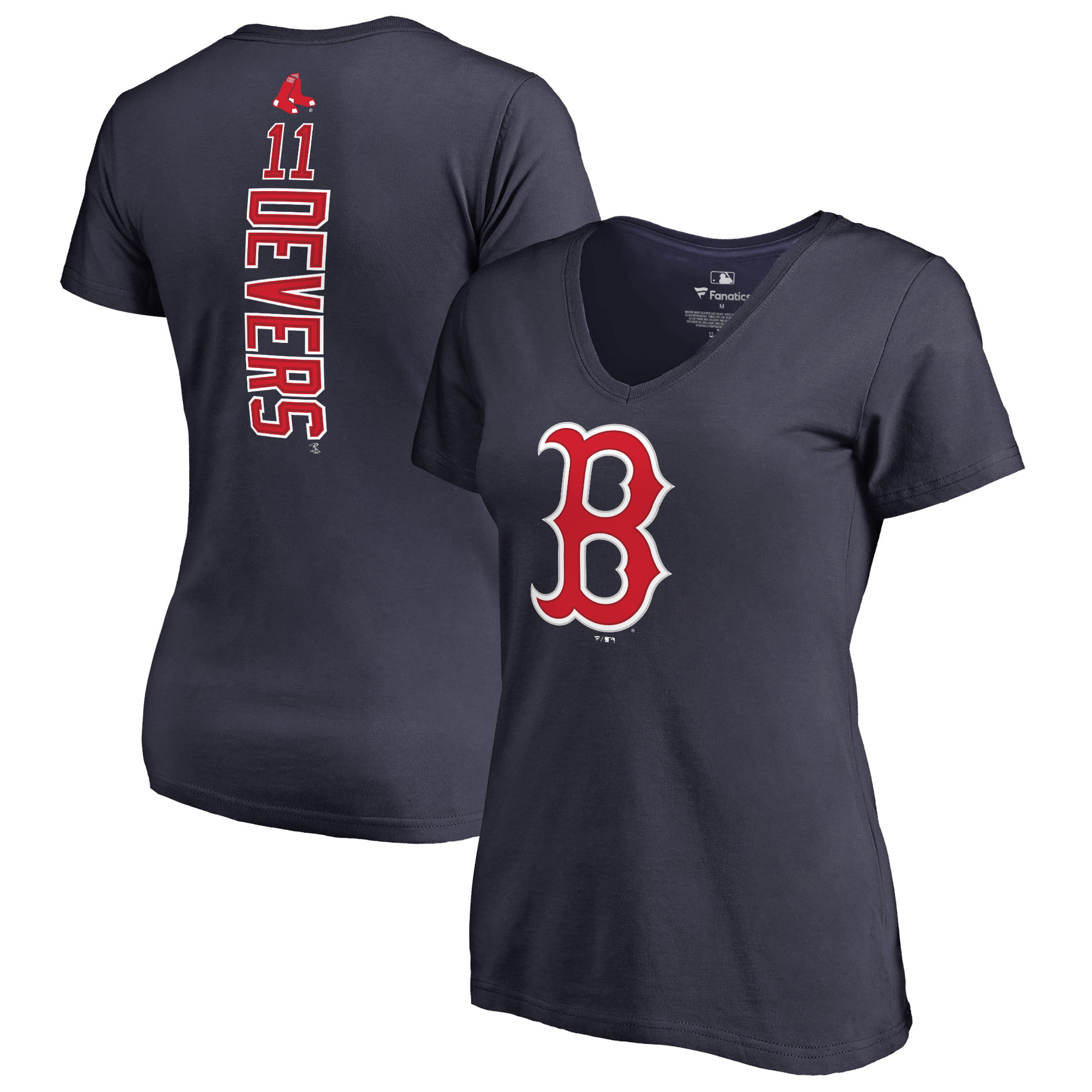 Rafael Devers Boston Red Sox Fanatics Branded Women's Backer V-Neck T ...