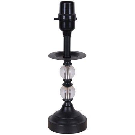 Mainstays 11" Acrylic Ball Accent Lamp Base, Black Finish
