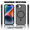thumbnail image 6 of Compatible WIth iPhone 16e Phone Case,Frosted Translucent Designing,Compatible with Mag-Safe,Shockproof Rugged Drop-Proof Ultra Slim Silky Touch Thin Fit Phone Case Cover,Black, 6 of 6
