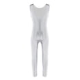 thumbnail image 2 of XUNZOO Children Girls Metallic Sleeveless Gymnastics Leotard Ballet Dancing Jumpsuit Unitard Costumes Silver S, 2 of 6