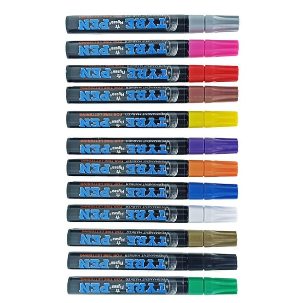 Set of Marker Waterproof Motorcycle Tire Paint Pen Water Resistant