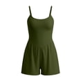 thumbnail image 7 of Xaqiouau Womens Solid Jumpsuits Spaghetti Strap Scoop Neck V Waist Short Jumpsuits Casual Summer Outfits for Daily Wear Vacation, 7 of 7