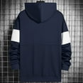 thumbnail image 5 of BXINGOHAI Fashion Hoodies Sweatshirts For Men Color Block Hooded Sweatshirt 2024 Jogging Workout Long Sleeve Pullover Shirts With Pocket Drawstring Today Sales Dark Blue,M, 5 of 6