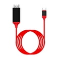 thumbnail image 4 of Runquan Câble Convertisseur Robuste Type C vers Cordon pour Maison Bureau Ordinateur Portable PC Télé Rouge, 4 of 8