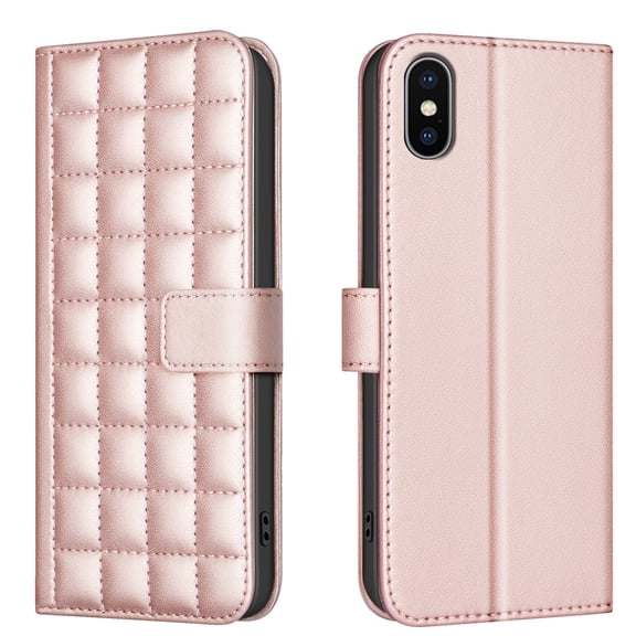 Wallet Case for iPhone XR with Wrist Strap & Shoulder Strap, Multiple Card Slots Folio Purse PU Leather Stand Full Body Protection Phone Case Cover for iPhone XR, Rosegold
