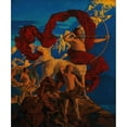 thumbnail image 2 of Maxfield Parrish 12x14 Black Ornate Wood Framed Double Matted Museum Art Print Titled: Jason and His Teacher (1909), 2 of 5