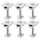 thumbnail image 1 of Uxcell 6Pcs Abrazadera Media para Panel Solar, Abrazaderas Centrales de Aluminio de 45mm para Sistema de Montaje de Riel Solar PV, Plata, 1 of 1