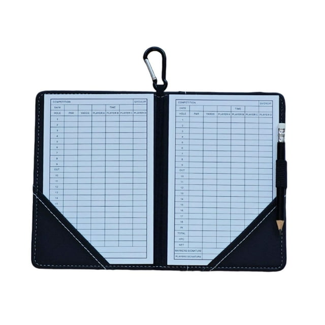 Colaxi Porte-Cartes de Score de Golf, Couverture de Cartes de Score de Golf, Carnet de Notes Pratique pour Cadeau Golfeur Style D