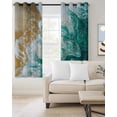 thumbnail image 4 of Green Gradient Blackout Curtains for Bedroom Living Room, Ocean Wave Beach Abstract Modern Art 63 In Long Thermal Insulated Room Darkening Drapes Grommet Window Treatments, 42 x 63 In, 4 of 9