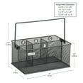thumbnail image 4 of Mind Reader Utensil Holder, Silverware Organizer, Caddy, Metal, 7"L x 7"W x 5"H, Grey, 4 of 8
