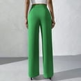 thumbnail image 7 of Women's Pants Women'S Suit Pants Elegant Solid Color High Hanging Wide Leg Pants Straight Leg Pants,Green Women's Casual Pants XL, 7 of 7