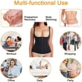 thumbnail image 7 of Lilvigor Waist Trainer for Women Corset Zipper Body Shaper Sauna Sweat Vest Waist Cincher Tank Top With Straps Adjustable for Yoga Workout, 7 of 7
