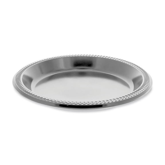 Pactiv Corp. MI10EY Meadoware 10.25 in. Diameter Plate Impact Plastic Dinnerware - Black