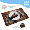 thumbnail image 3 of BaHomeck placemats Set of 4 Dinosaur T-Rex Face Breaking Through Red Brick Wall Cotton Linen rectangle Placemats for Kitchen Dining Table Indoor,Outdoor,18*12inch, 3 of 4
