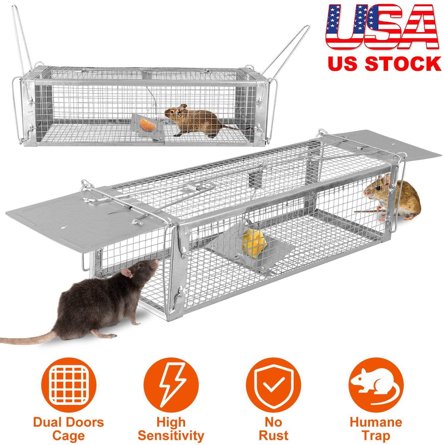 Dual Door Rat Trap Cage