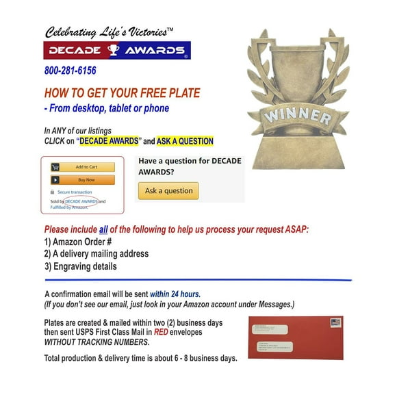 Decade Awards Fantasy Football League Champion Monster Trophy/Ffl Winner Beast Award 6.5 Inch Exclusive,Gold, Silver