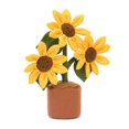 thumbnail image 1 of Jelly'cat Amuseables Sunflower Stuffed Toys, 13.8 inches with Drawstring Dust Bag - Funny Cute Plush Toy - Classic Great Gift, 1 of 1