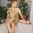 thumbnail image 4 of Balery Conjunto de Pijama Infantil de Manga Corta con Estampado – Ropa de Dormir de Algodón Suave-Small, 4 of 6