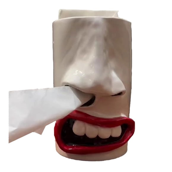 Injueey Soporte único de resina para caja de papel para boca y nariz, llamativo, adecuado para decoración de Almacenamiento y organización del hogar