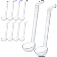 thumbnail image 1 of 10 Pieces 7.8Inch 1Oz Clear Small Ladle Mini Ladle for Sauce Long Handle Plastic Punch Bowl Ladle Serving Spoons, 1 of 5