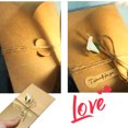 thumbnail image 4 of 5 Pack Dried Flowers Greeting Cards Brown Retro Kraft Paper Envelopes for Wedding, Birthday, Teacher's Day, Valentine's Day Invitation Wish Card, 4 of 6