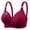 Wine, variant on Red Women's Bras Valentines No Underwire Full Coverage Large Bust Heart Print Push up Bra Bralettes for Women XXL