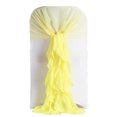 thumbnail image 4 of BalsaCircle 50 Yellow Premium Solid Curly Chiffon Chair Sashes Wedding Slipcovers, 4 of 6
