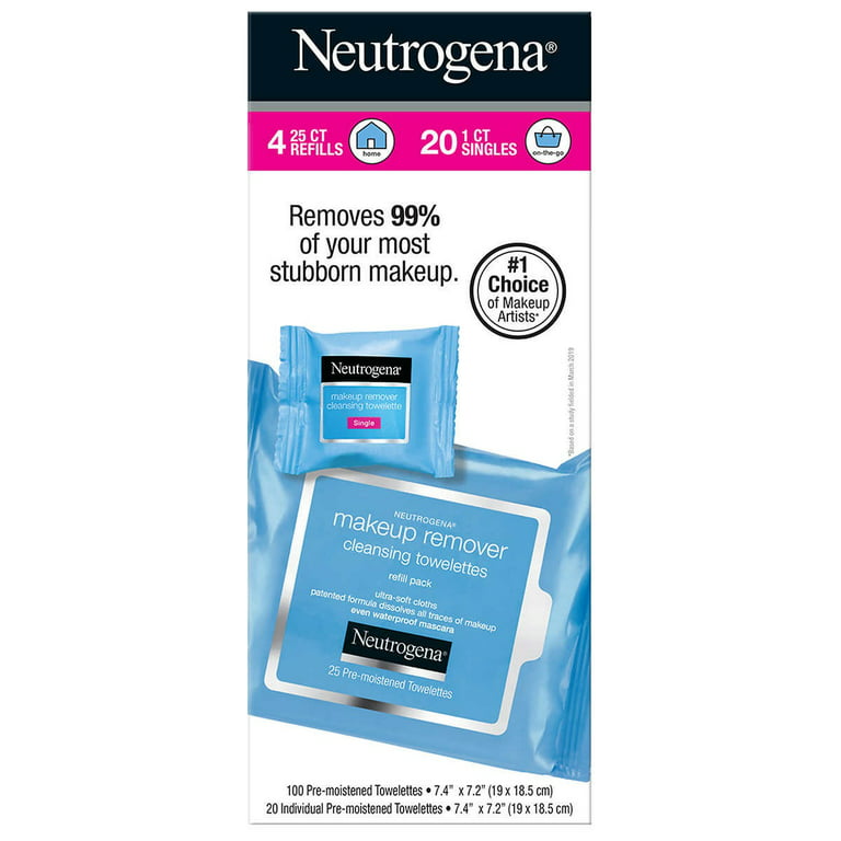 Neutrogena Makeup Facial Towelettes, 120 Count - Walmart.com