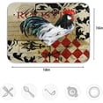 thumbnail image 4 of FREEAMG Vintage Farm Rooster Absorbent Dish Drying Mat Microfiber Kitchen Countertop Table Protector Multi-Purpose Counter Rack Sink Drainer Pad 16"x18", 4 of 6