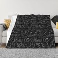 thumbnail image 1 of Balery Black Scientific Manta de Franela con Dibujo, Lujo Ultra Suave y Cálido, Antipelusa y Resistente a las Arrugas para Cama, Sofá, Camping -40"x30", 1 of 6