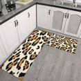 thumbnail image 2 of Beige and Black Of Leopard Print Kitchen Rugs Sets Of 2,Anti Fatigue Kitchen Mat Rugs Non Slip Washable,Decorative Kitchen Floor Mats for Kitchen,Sink,Laundry,17"x30"+17"x47", 2 of 7