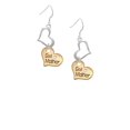 thumbnail image 2 of Delight Jewelry Goldtone Large Godmother Heart with Crystal - Open Heart French Earrings, 2 of 4