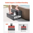 thumbnail image 2 of KFFKFF Durable 2-Step Hot Tub Stairs, 25-Inch Wide HIPS Outdoor Steps with 600 lbs Capacity, Suitable for Above-Ground Pools, Inflatable Spas, Patios, Decks, and Campers, Graphite Gray, 2 of 9