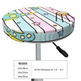 thumbnail image 4 of Lsque Space Doodle Round Bar chair cushion covers Velvet Fabric Premium Comfort Protects from Scratches and Stains for 14-17 Inch Chair- 12 inch, 4 of 7