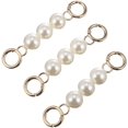 thumbnail image 1 of 3pcs Pearl Handle Replacement Chain Pearl Beads Short Strap for Women Handbag Purse, 1 of 8