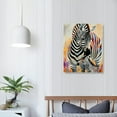 thumbnail image 4 of Autua Zebra Mother Baby Canvas Prints Wall Art Ready to Hang Home Decor Living Room Bathroom Bedroom Office 16x20in, 4 of 5