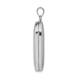thumbnail image 2 of White Sterling Silver Charm Pendant 30 mm 19 Rhodium-Plated 30Mm Footprints Rectangular Locket, 2 of 3