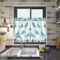 thumbnail image 4 of Yayeee Kitchen Curtains Tier Pair Light Filtering 27"x24" Rod Pocket Short Cafe Window Panel, Ice Hockey, 4 of 7